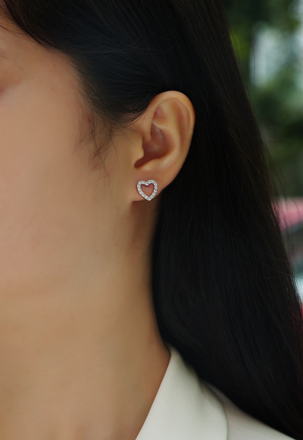 From The Heart - Premium Moissanite Luxury Fashion Light Luxury Jewelry Silver Stud Earrings S925 Silver Plated Platinum