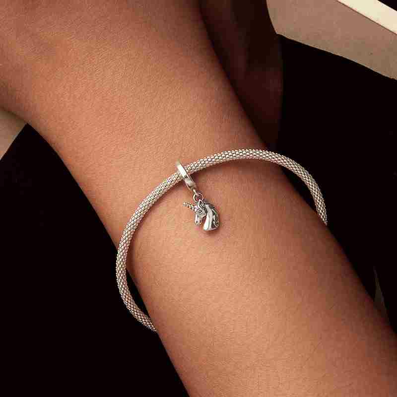 Pendant S925 Silver Beaded DIY Bracelet Accessories