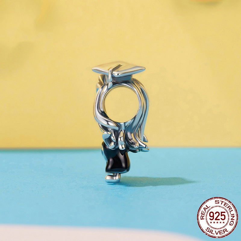 Graduation Season Little Girl Diy Beaded 925 Sterling Silver Beads