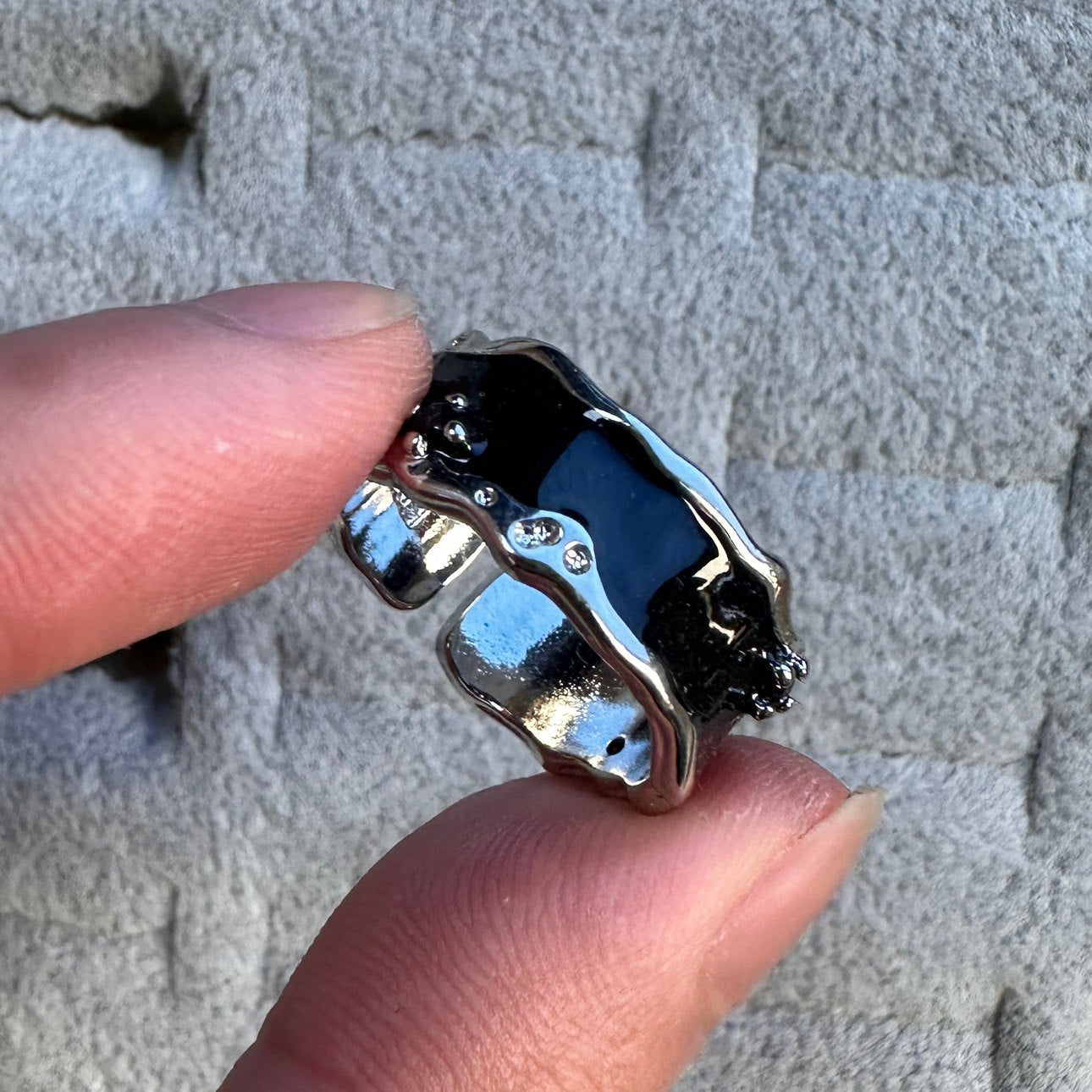 Vintage Vintage Men's Niche Adjustable Ring With An Open Mouth
