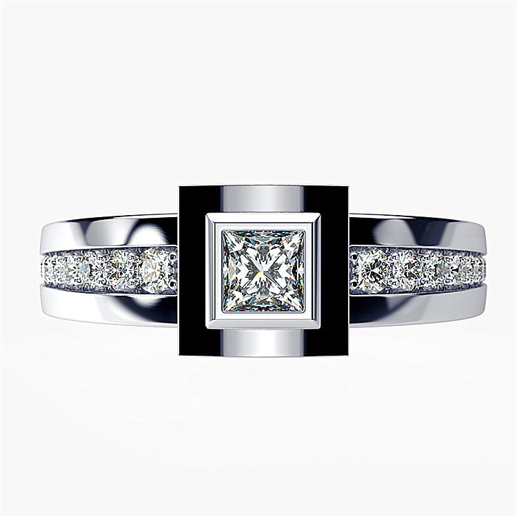 Fashion Creative Geometric Square Ring