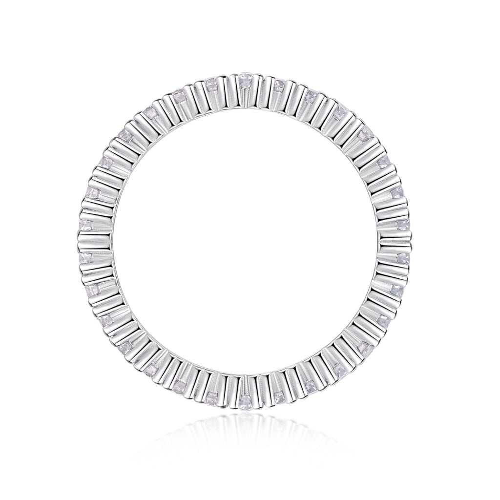 Ice Ballet - A Wedding Ring Set With Top-quality Moissanite S925 Silver And Platinum-plated Diamond. The Ring Can Be Inspected With A Diamond Pen