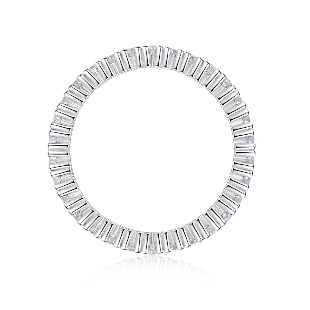 Ice Ballet - A Wedding Ring Set With Top-quality Moissanite S925 Silver And Platinum-plated Diamond. The Ring Can Be Inspected With A Diamond Pen