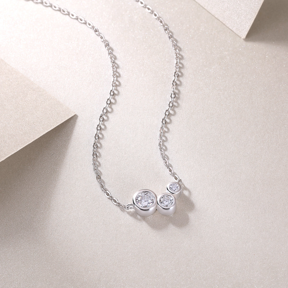 White Dew - Top-quality Moissanite Fashion Light Luxury Jewelry Pendant Necklace S925 Silver Plated Platinum