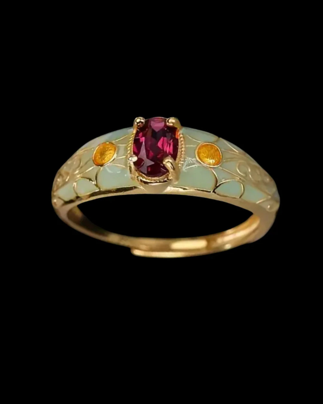 Stylish And Elegant Red Crystal Ring