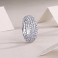 The Ring - Set With Top-quality Moissanite S925 Silver And Platinum-plated Diamond Wedding Ring Can Be Inspected With A Diamond Pen