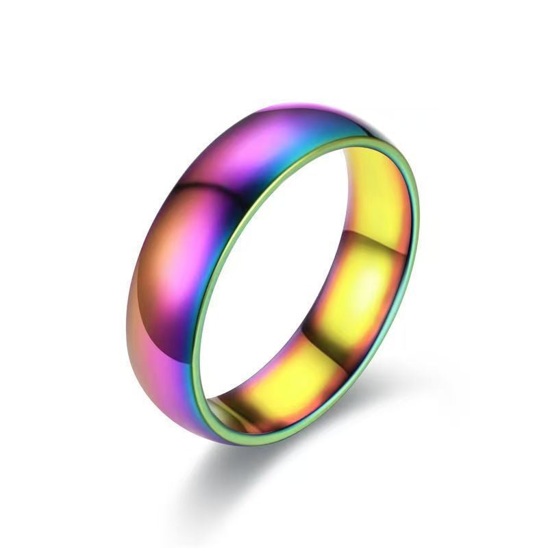 Stylish Non-fading Geometric Round Couple Rings With Advanced Electroplating