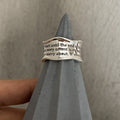 Korean-style Vintage English Letter Ring For Women