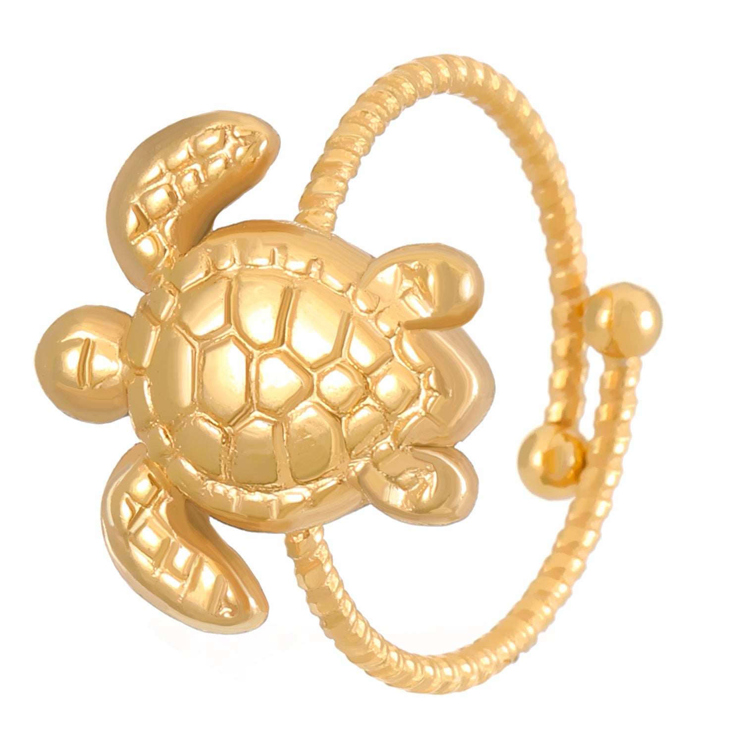 Stainless Steel Ring That Wont Fadefeaturing A Crab Heart Starfish And Turtle Design With An Adjustable Opening