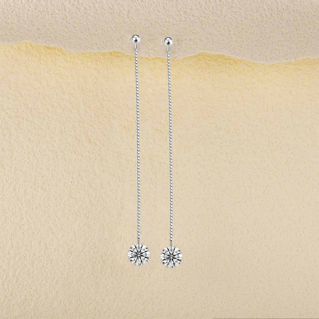 Top-quality Moissanite Luxury And Fashionable Light Luxury Jewelry Silver Stud Earrings S925 Silver Plated Platinum