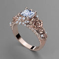 Creative Zircon-Inlaid Petal Ring For Women