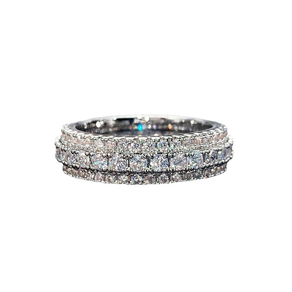 Womens Stylish And Minimalist Zircon-studded Ring