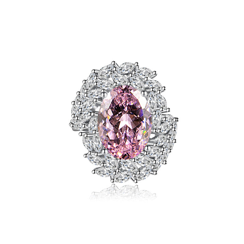 Gemstone Ring Featuring A Dried Birds Nest And A Dove-egg Cut