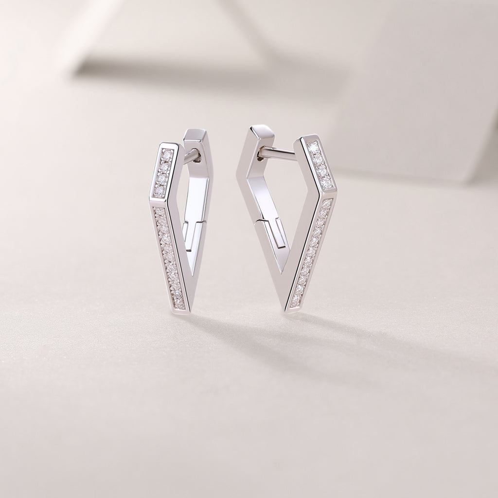 Coronation - Earrings Set With Top-quality Moissanite S925, Silver And Platinum-plated Stud Earrings, A Fashionable And Trendy Accessory That Can Be Tested With A Diamond Pen