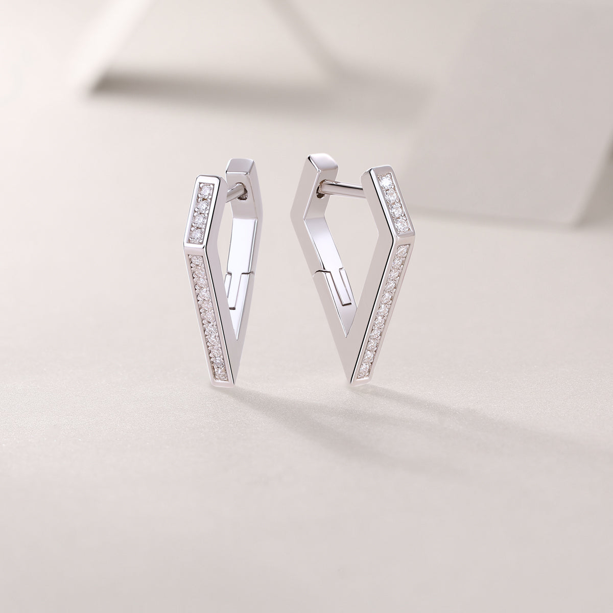 Coronation - Earrings Set With Top-quality Moissanite S925, Silver And Platinum-plated Stud Earrings, A Fashionable And Trendy Accessory That Can Be Tested With A Diamond Pen