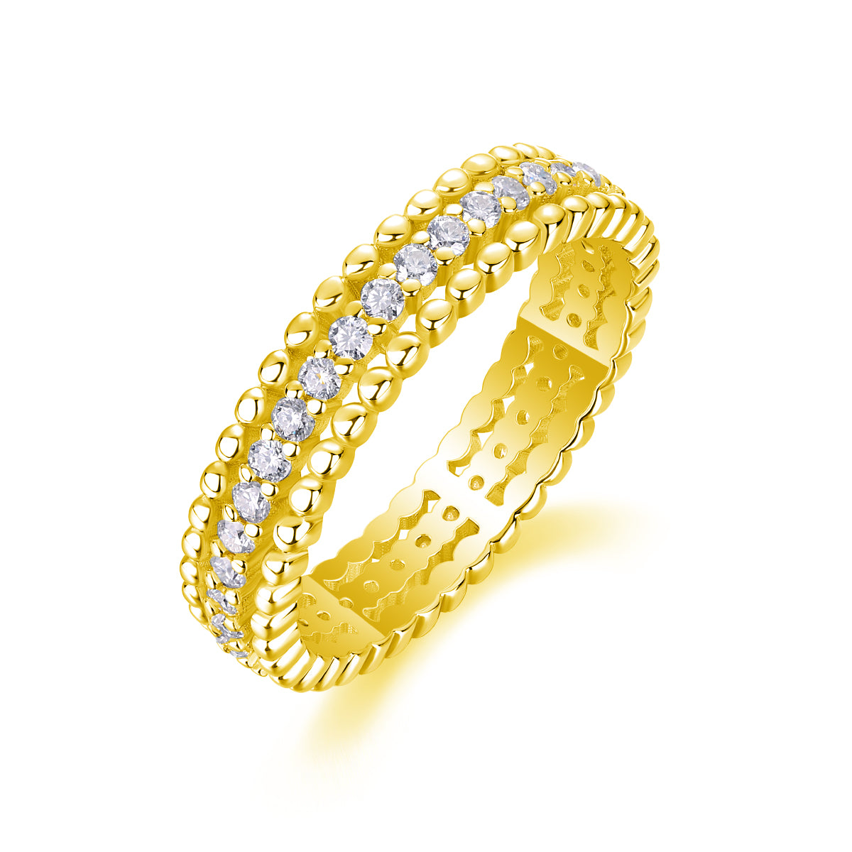 Autumn Stroll - A Wedding Ring Set With Top-quality Moissanite S925 Silver And Platinum-plated Diamond Can Be Tested With A Diamond Pen. The Ring Is In Gold And Rose Gold