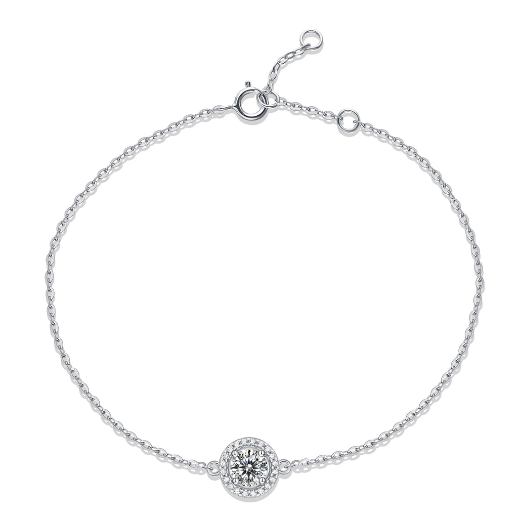 Luxury Bracelet - Set With Top-quality Moissanite, Fashionable And Light Luxury Jewelry Silver Bracelet S925, Silver-plated Platinum