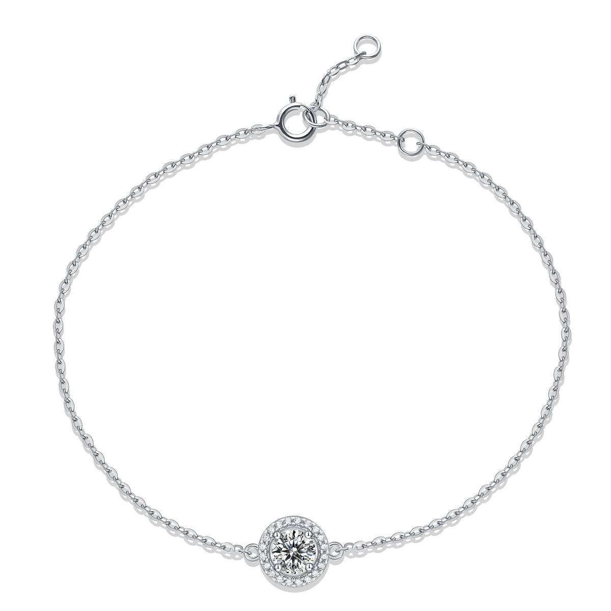 Luxury Bracelet - Set With Top-quality Moissanite, Fashionable And Light Luxury Jewelry Silver Bracelet S925, Silver-plated Platinum