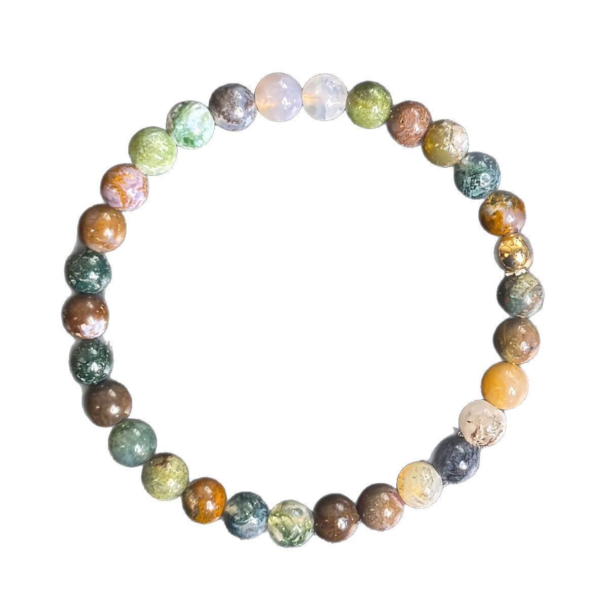 Multi-color Natural Stone Bead Bracelet For Women