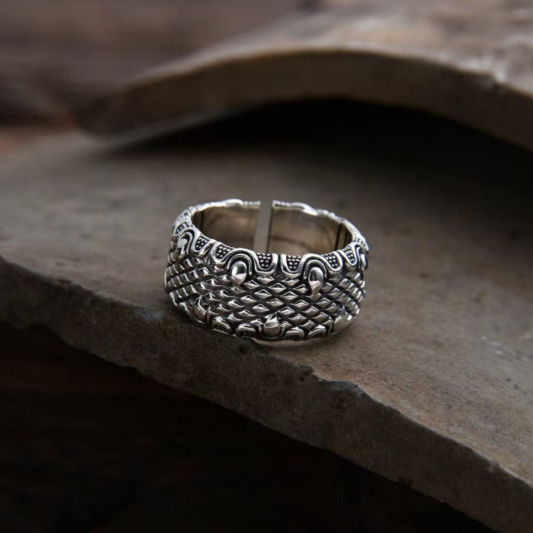 Mens Retro Fashionable Bold Dragon Claw Ring