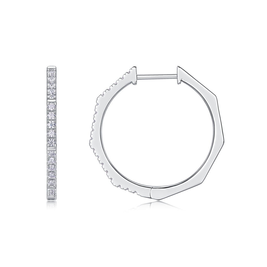 Moden Star Ring - Set With Top-quality Moissanite S925 Silver And Platinum-plated Stud Earrings, A Fashionable And Trendy Accessory That Can Be Tested With A Diamond Pen