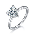 Heart-shaped Moissanite Set With Top-quality Moissanite Luxury And Fashionable Light Luxury Jewelry Silver Ring S925 Silver-plated Platinum
