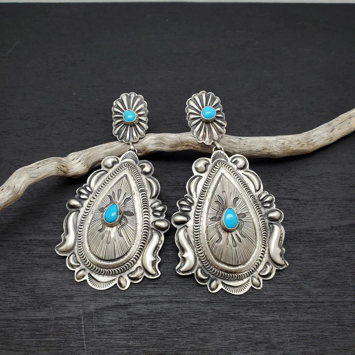 Retro Bohemian Turquoise Earrings For Women