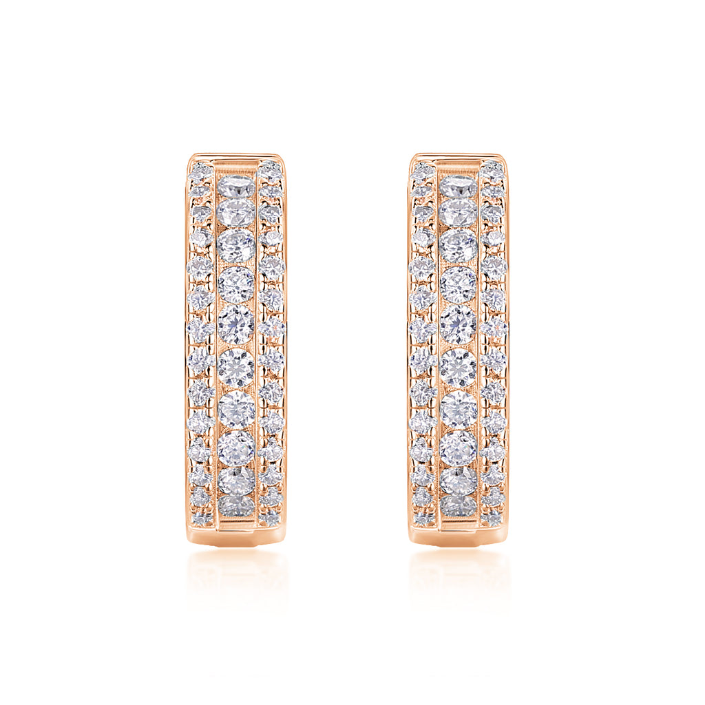 Brilliant Night - Premium Moissanite Luxury Fashion Light Luxury Jewelry Silver Stud Earrings S925 Silver Plated Platinum