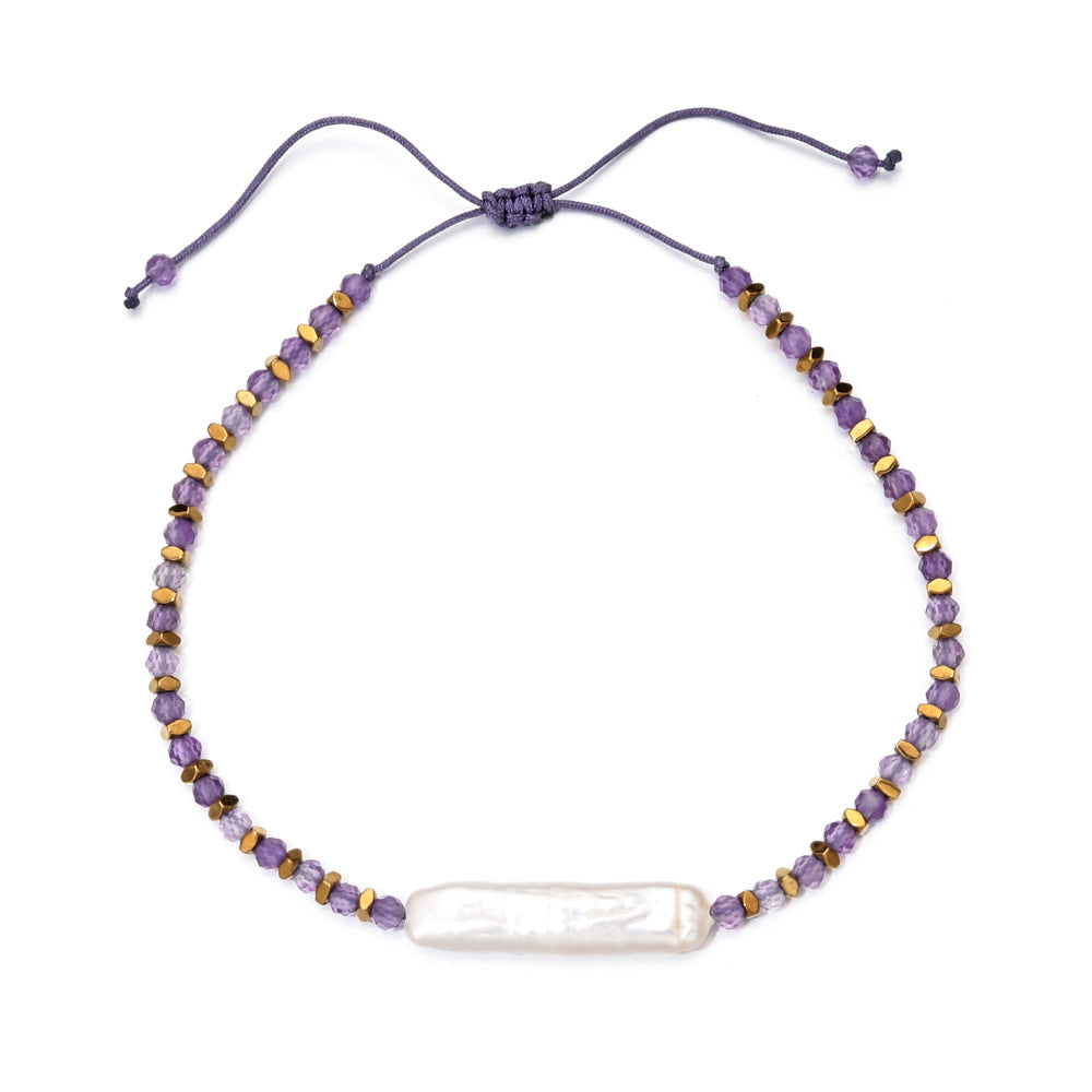 Retro Light-luxury High-end Pearl Bracelet With A Drawstring