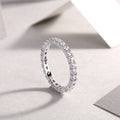 Shining Starlight - A Wedding Ring Set With Top-quality Moissanite S925 Silver And Platinum-plated Diamond. The Ring Can Be Inspected With A Diamond Pen
