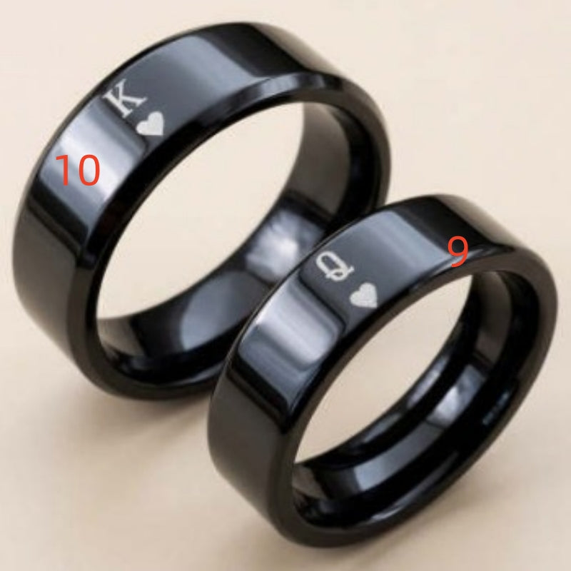 KQ Couples Fashionable King And Queen Rings