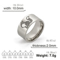 10mm-wide Stainless Steel Squirrel Men's Titanium Ring
