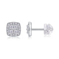 Fog Sea - Earrings Set With Top-quality Moissanite S925 Silver And Platinum-plated Stud Earrings, A Fashionable And Trendy Accessory, Can Be Tested With A Diamond Pen