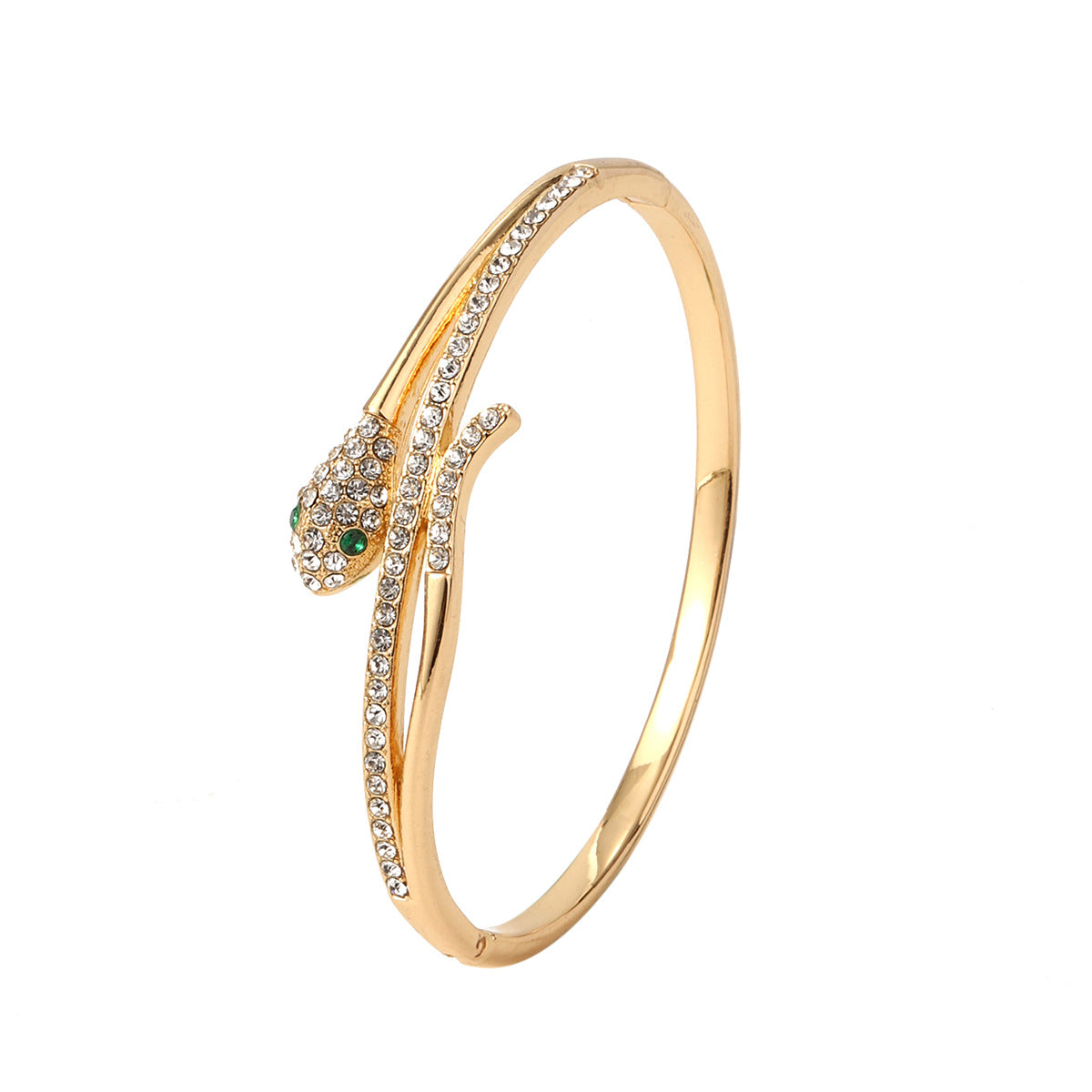 Stylish Personalized Diamond-encrusted Snake Bracelet For Women