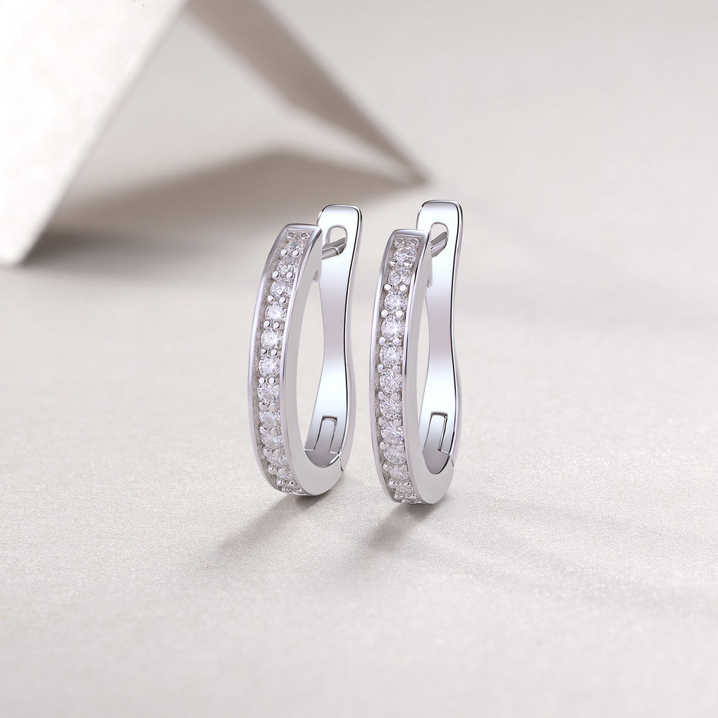 Morning Dew - Earrings Set With Top-quality Moissanite S925, Silver And Platinum-plated Stud Earrings, A Fashionable And Trendy Accessory That Can Be Tested With A Diamond Pen