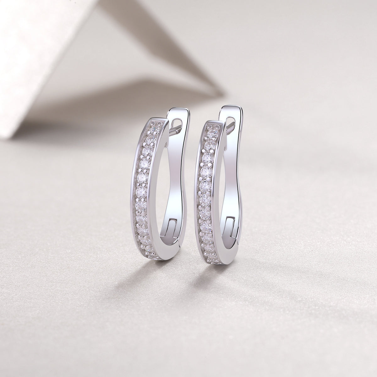 Morning Dew - Earrings Set With Top-quality Moissanite S925, Silver And Platinum-plated Stud Earrings, A Fashionable And Trendy Accessory That Can Be Tested With A Diamond Pen