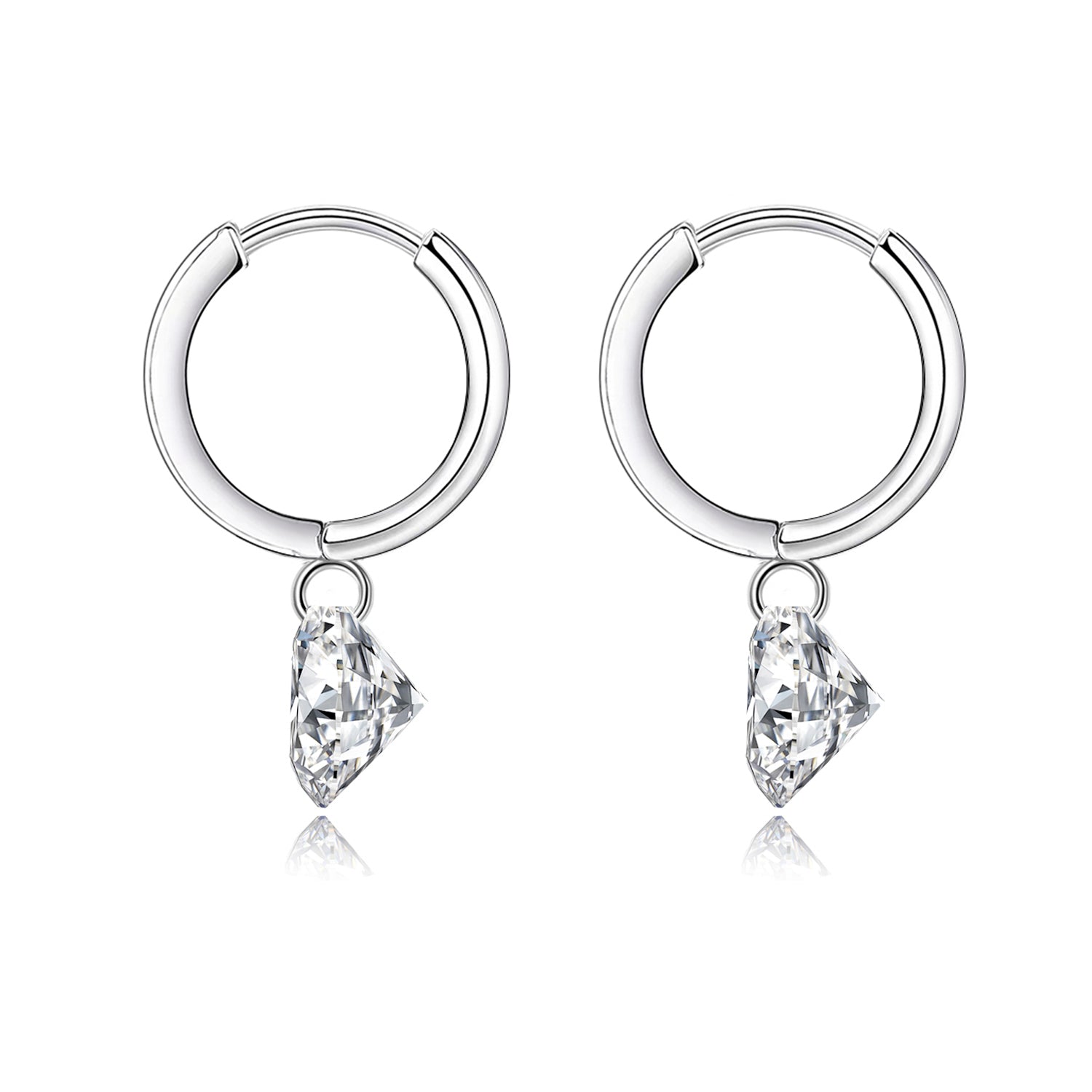 Top-quality Moissanite Luxury And Fashionable Light Luxury Jewelry Silver Stud Earrings S925 Silver Plated Platinum