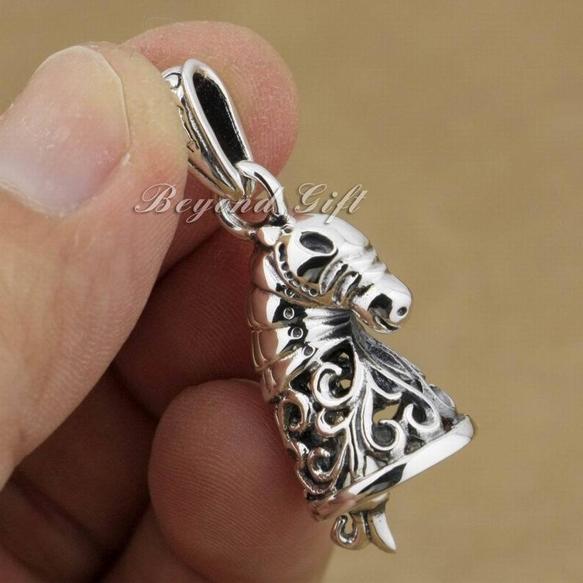 Chess Horse Head Punk Style Men's Pendant