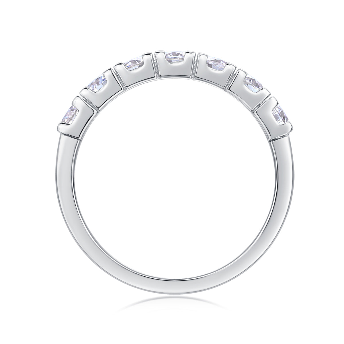 Lucky - A Wedding Ring Set With 0.1-carat Top-quality Moissanite S925 Silver And Platinum-plated Diamond Can Be Tested With A Diamond Pen