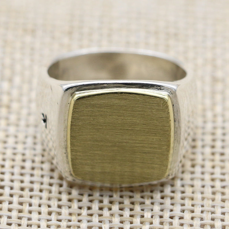 Exquisite Ring With A Smooth, Gold-plated Surface Made Of Sterling Silver