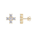 Holy Crystal - Set With Top-quality Moissanite, Luxurious And Fashionable Light Luxury Jewelry, Silver Stud Earrings, S925 Silver Plated With Gold