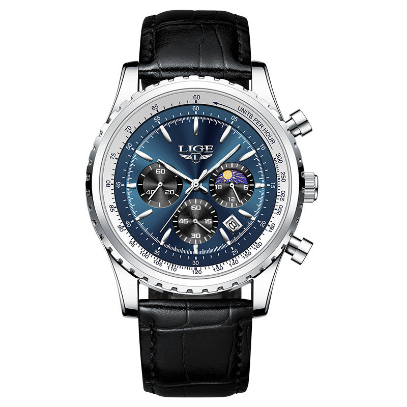 New Men's Multi-function Timing Sports Waterproof Watch