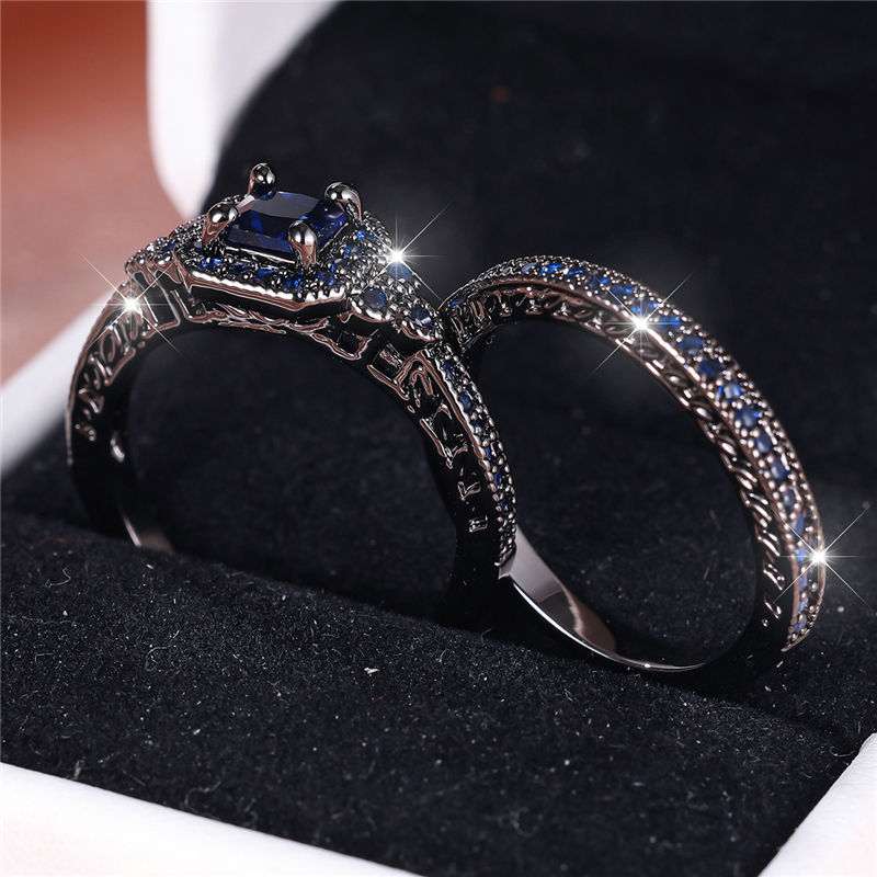 Black Gold Colored Womens Wedding Ring