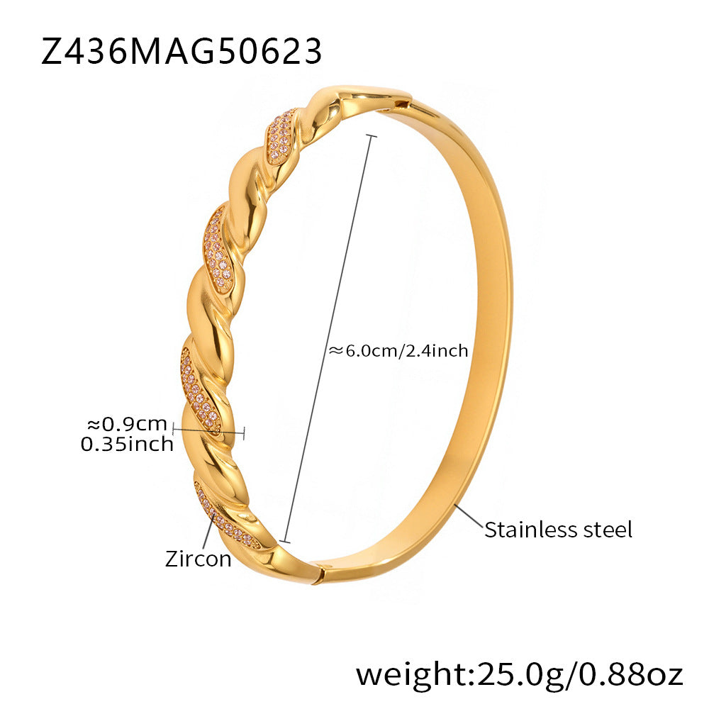 High-end Stainless Steel Zircon Bracelet
