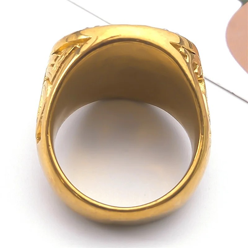 Stainless Steel Zodiac Horse Men's Ring