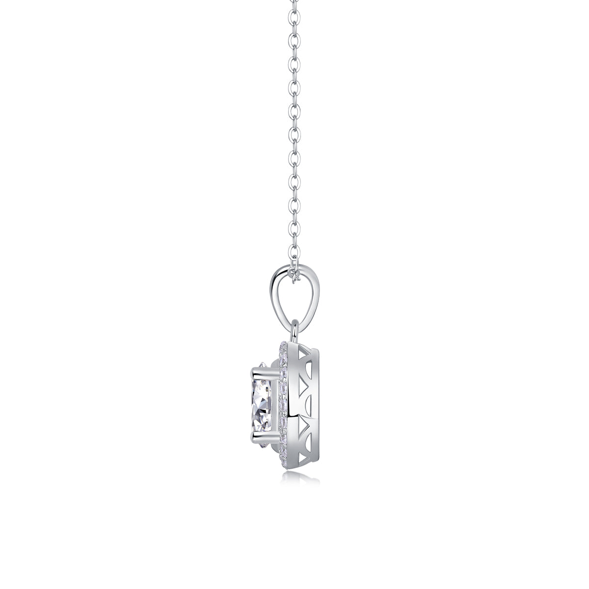 V-shaped Infinity - Top-quality Moissanite Fashionable Light Luxury Jewelry Pendant Necklace S925 Silver Plated Platinum