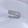 Niche, Light-luxury Layered Line Ring For Versatile Styling