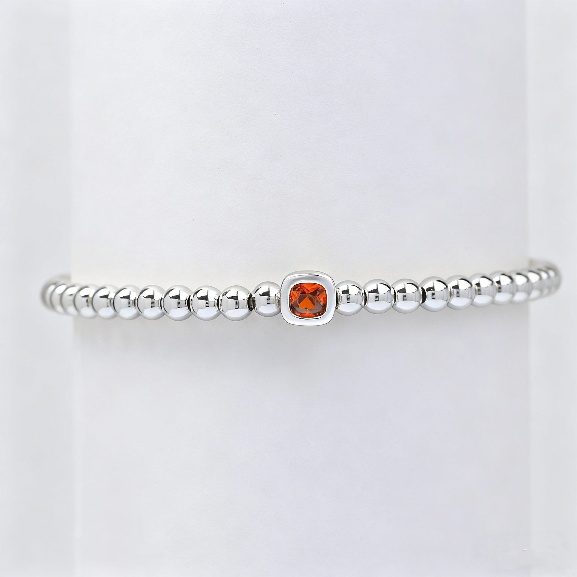 December Square Birthstone Bracelet In Brass