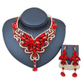 Speed selling explosion, African, European and American color exaggerated bride necklace earrings set of alloy manufacturers