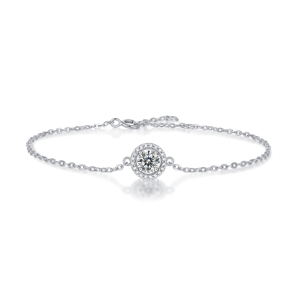 Luxury Bracelet - Set With Top-quality Moissanite, Fashionable And Light Luxury Jewelry Silver Bracelet S925, Silver-plated Platinum